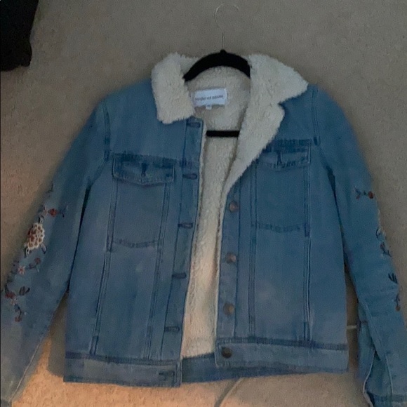 Cupcakes+Cashmere Embroidered Denim Sherpa Jacket - Picture 3 of 6